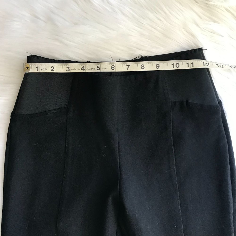 Zara Basic Black Cropped Ponte Pull-On Pants - Si… - image 2